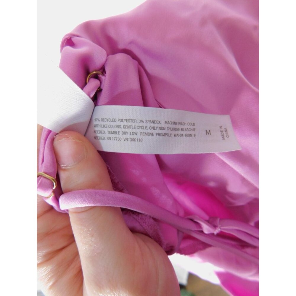 Auden Gown Womens Medium Pink Chemise Satin Sleepwear Adjustable Strap - Picture 5 of 6
